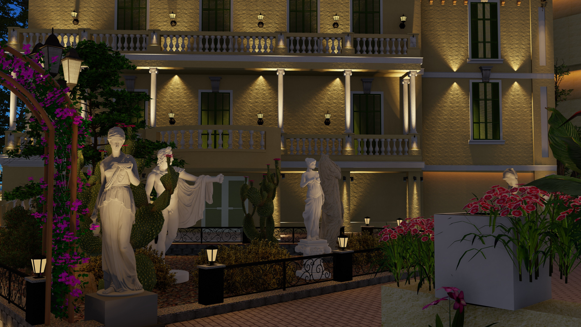 美术学院外立面照明设计丨埃及丨环境处理建筑系-18