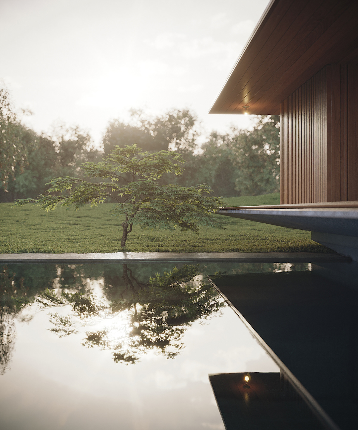 日内瓦冥想亭 | 极简禅意空间-11