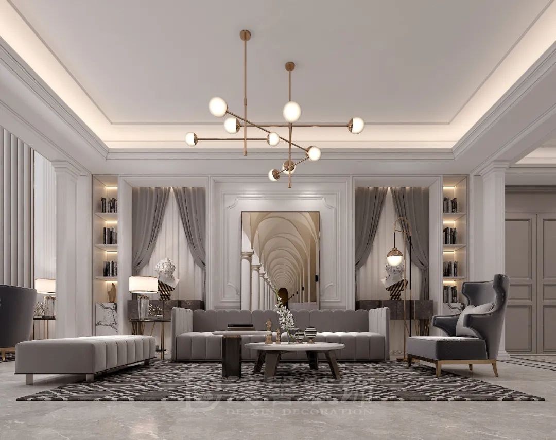 现代法式别墅设计，打造丰富空间层次-37