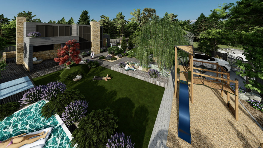 私人花园“现代 丘岗”设计项目丨俄罗斯圣彼得堡-8