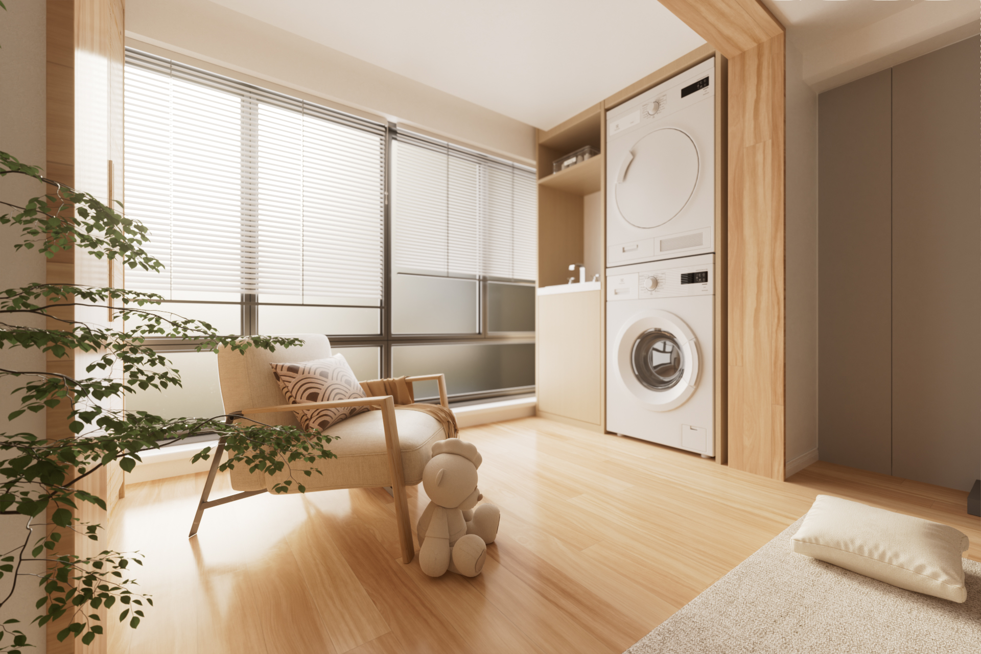 诧寂原木风家装视觉表现-1