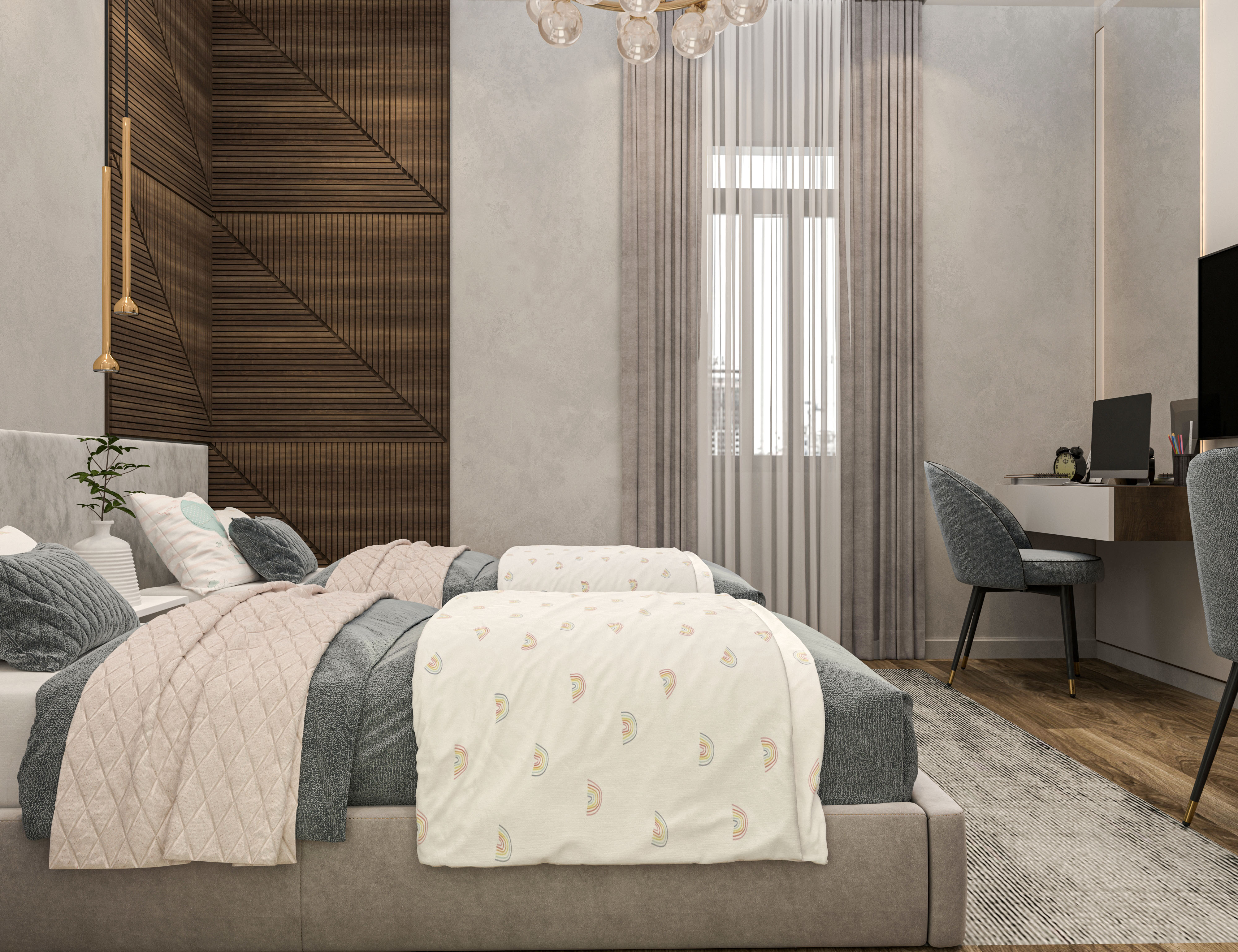 双人卧室设计丨eng mohamed elsake designs-12