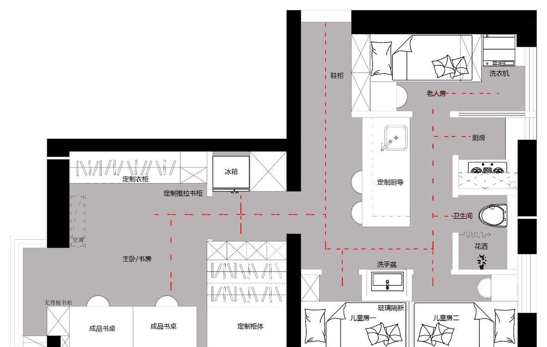 老房翻新变温馨五口之家-54