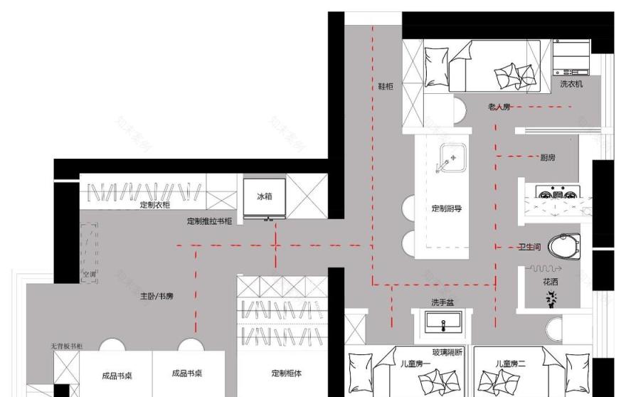 老房翻新变温馨五口之家-54