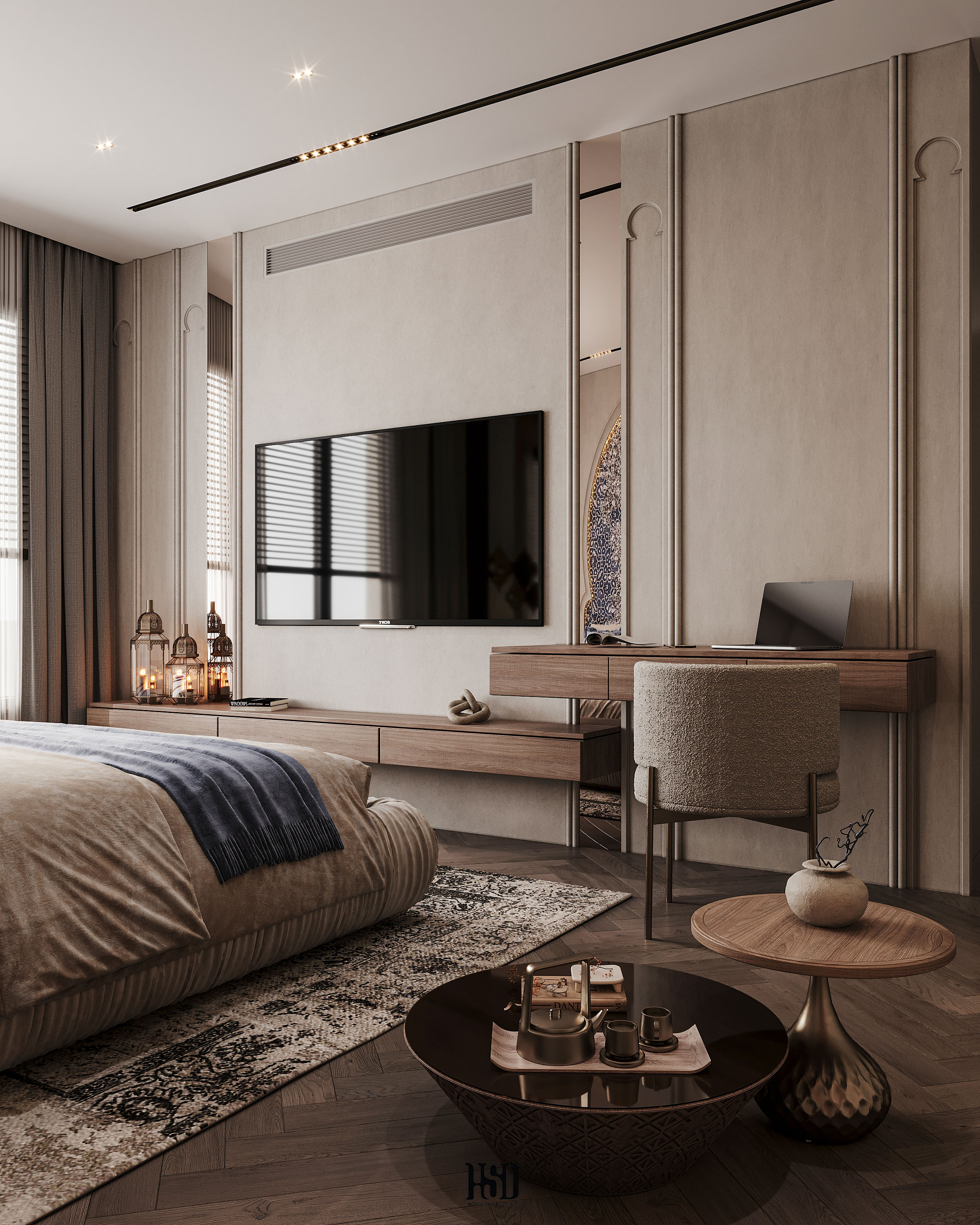 伊斯兰风格卧室丨Hossam Saad Design-10