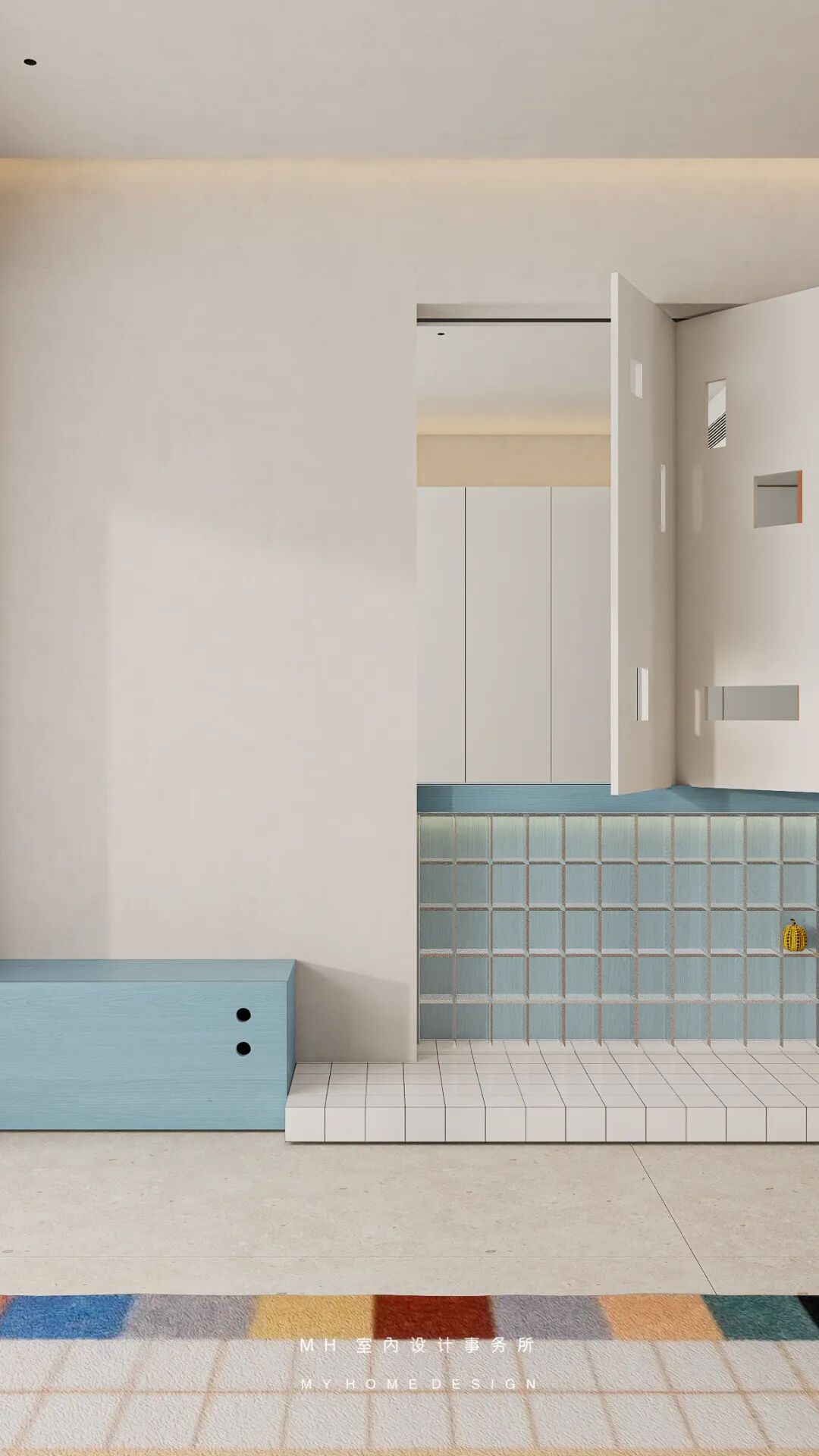 【首发】MH设计新作：色彩·情绪▏彰显个性跃层空间的趣活之境-43