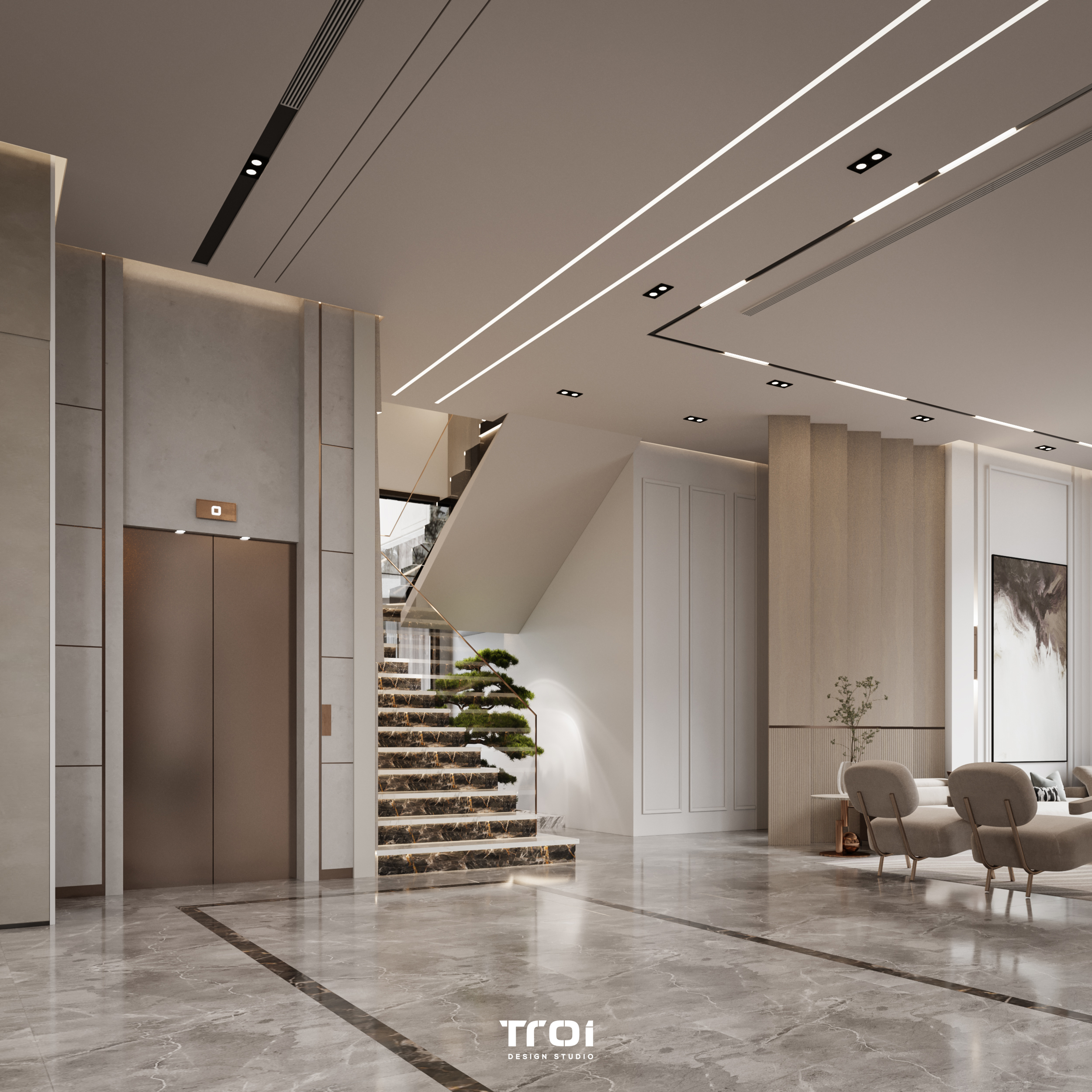 家庭大厅丨Troi Design Studio-28