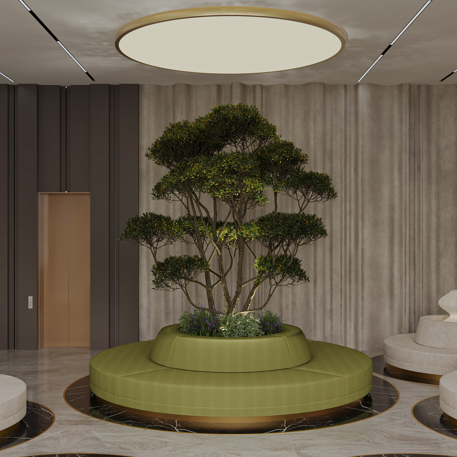 Lu·ury可能拼写有误，推测可能是Luxury ，如果是这样，整句可译为奢华酒店接待处设计 丨Nelly Manukian（为zeelproject公司设计）-10