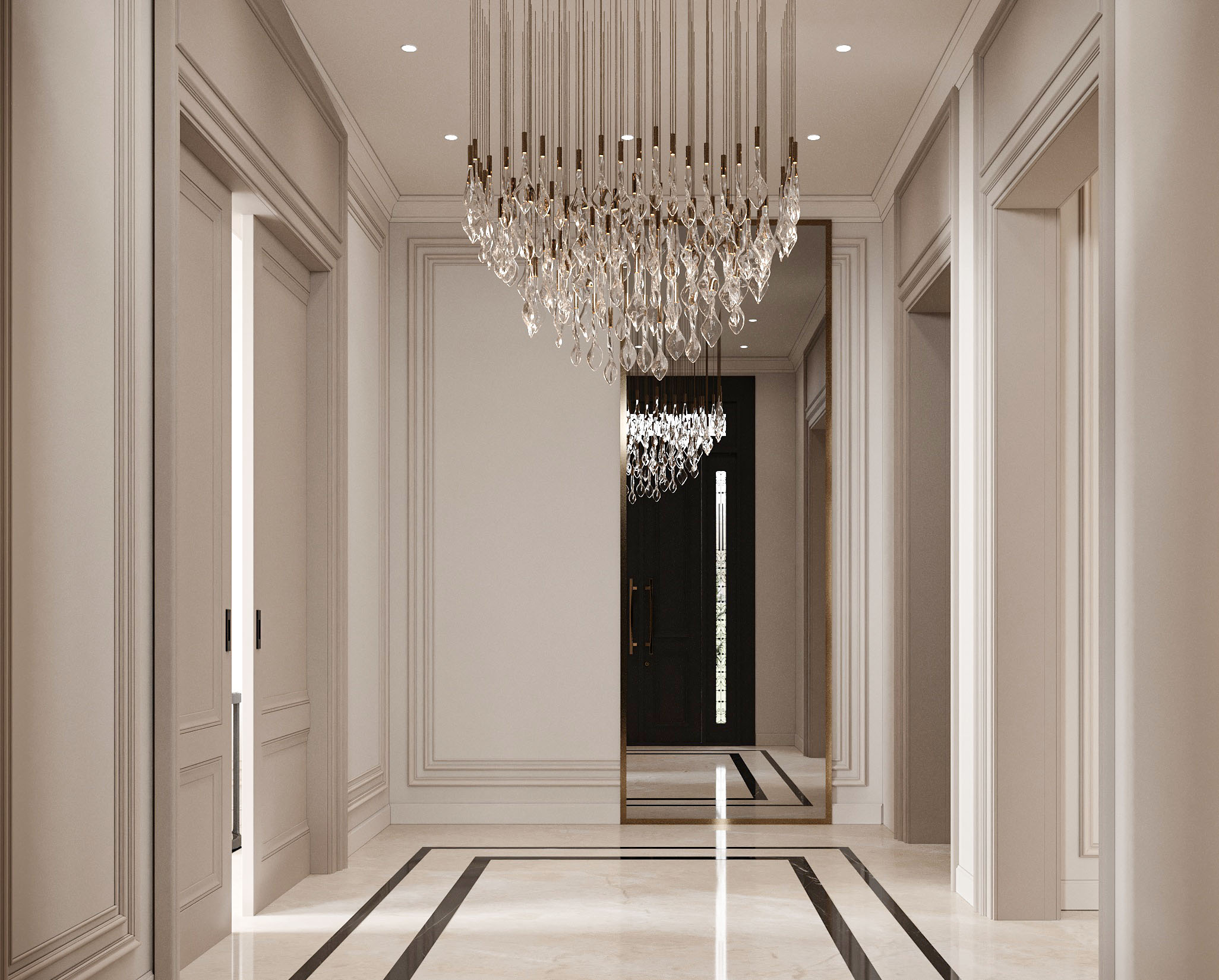 "Timeless Elegance: New Classic Style Simplex Villa"-41