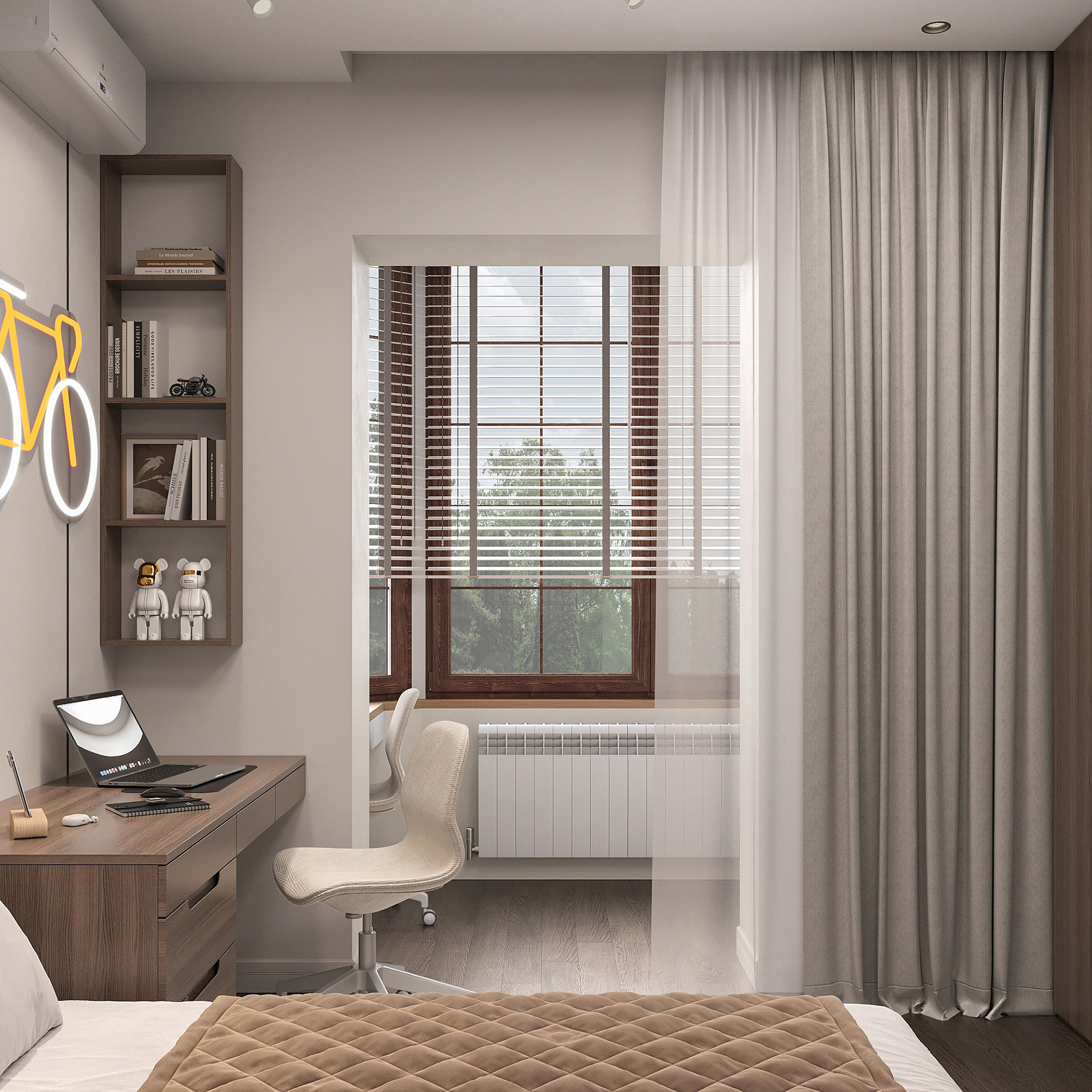 四口之家120平现代设计住宅-34