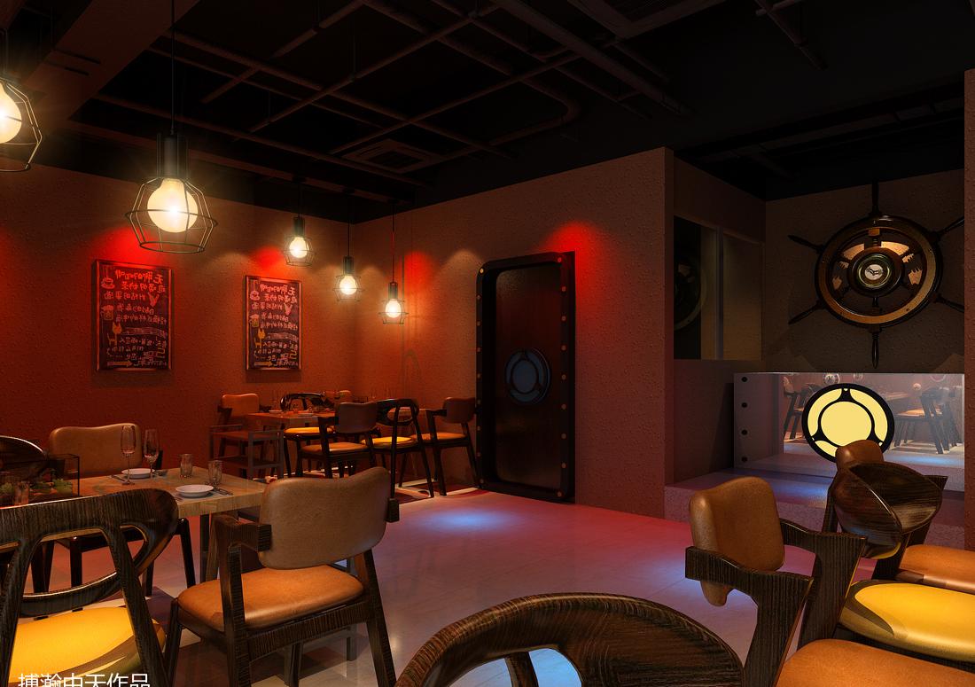 上海香逸江边渔乐餐厅室内设计-26