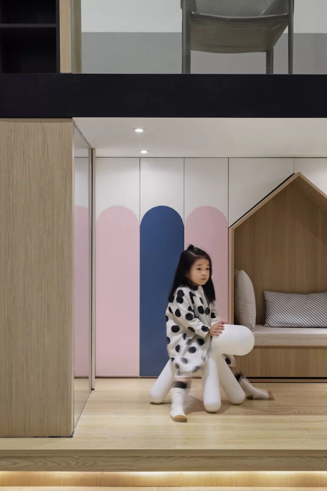 三口之家地下娱乐空间,趣味层高打造多功能生活场所-46