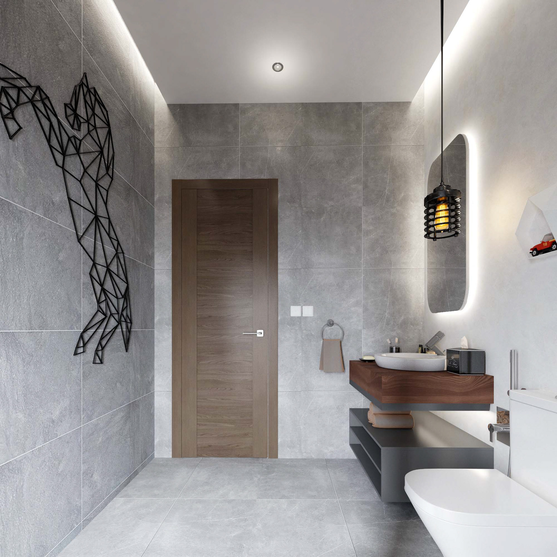 主,男孩,女孩房浴室设计丨沙特阿拉伯丨M D STUDIO-13