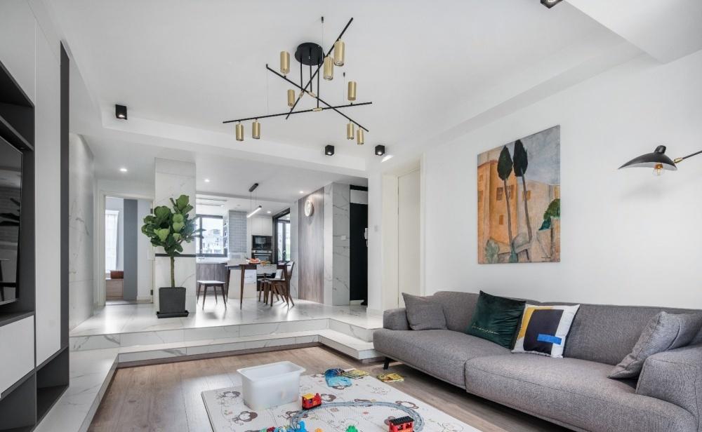 上海谷辰设计 · 110 平下沉式客厅的现代简约生活-20