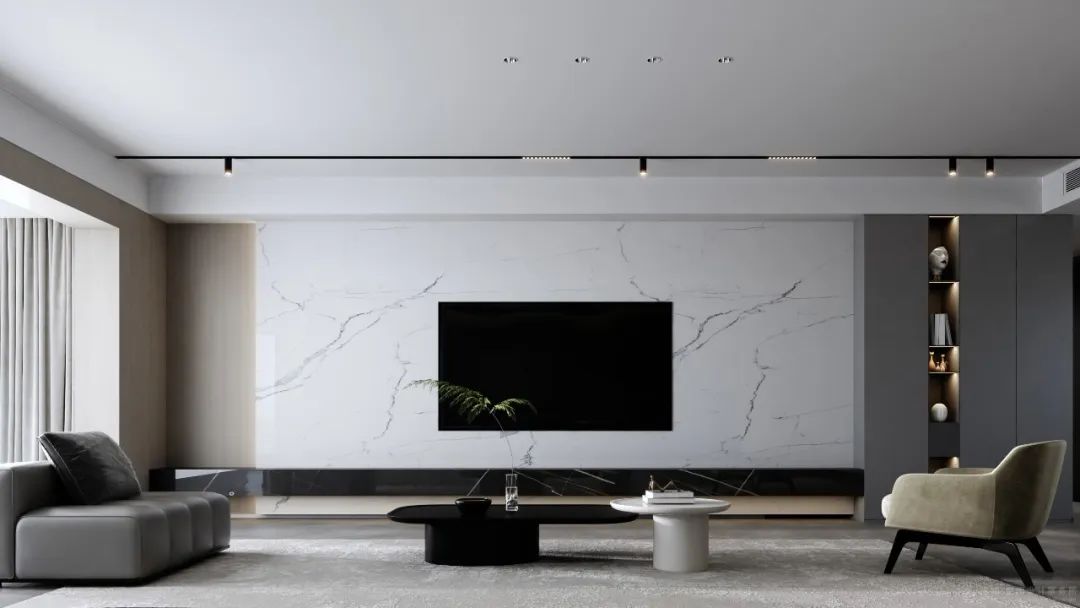 浏阳城市花园高级灰住宅丨中国湖南丨纵向·空间设计-9