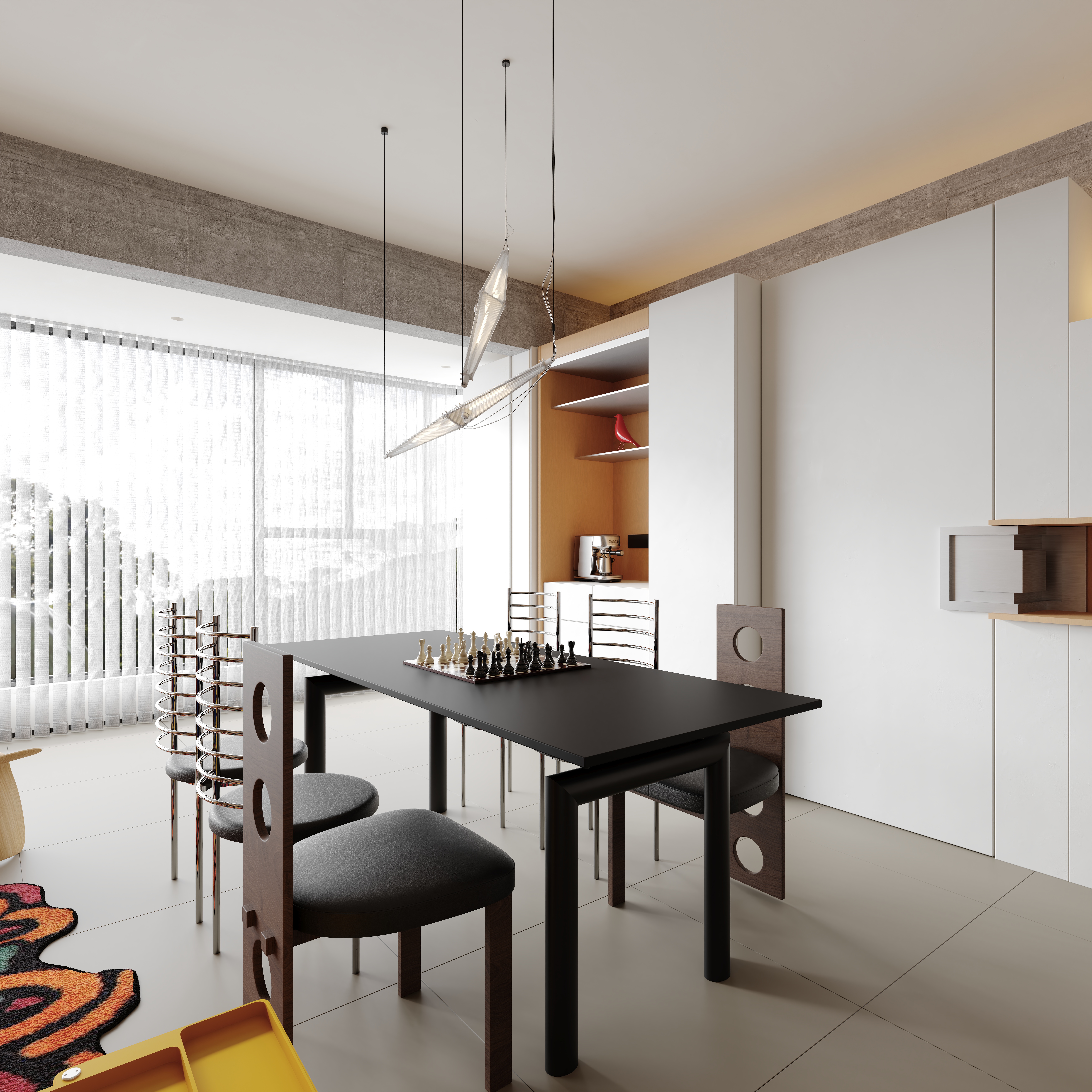 新品 ： 包豪斯风格平层客餐厅-8