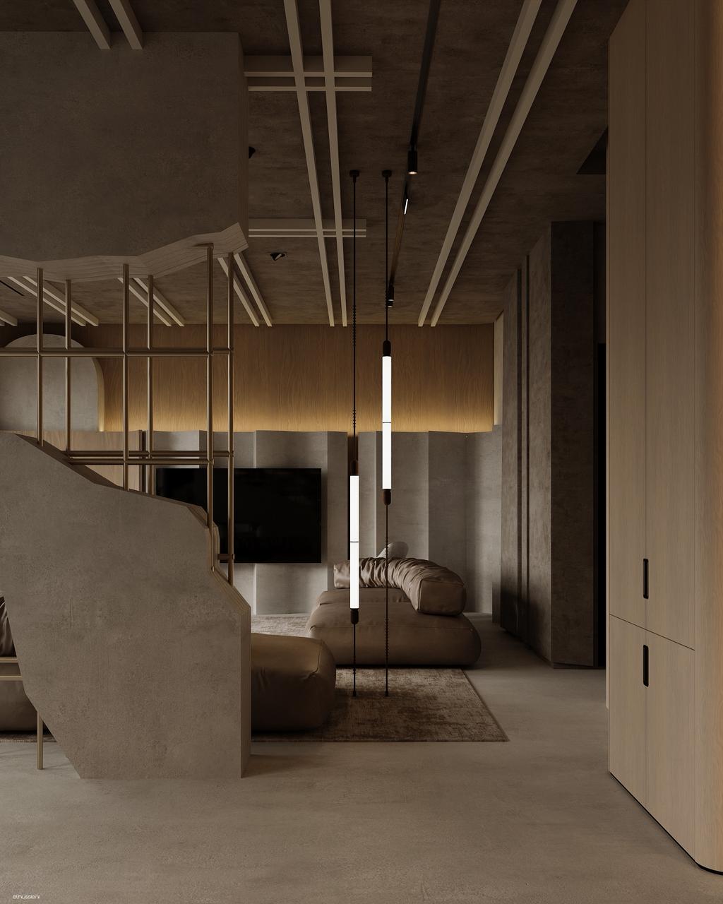 Modern Luxury Living & Dining Interior Design-5