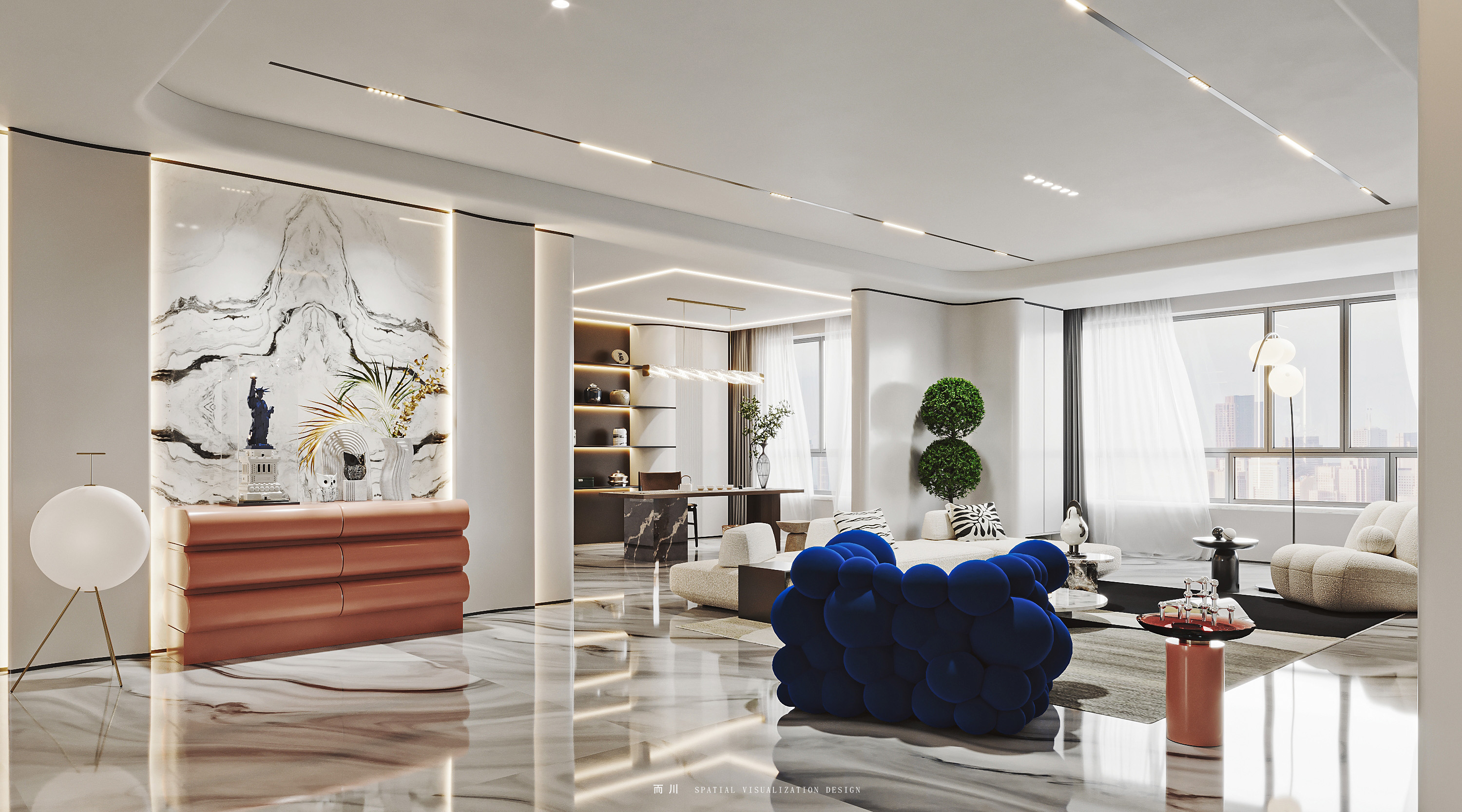 现代轻奢丨魔方空间设计-14