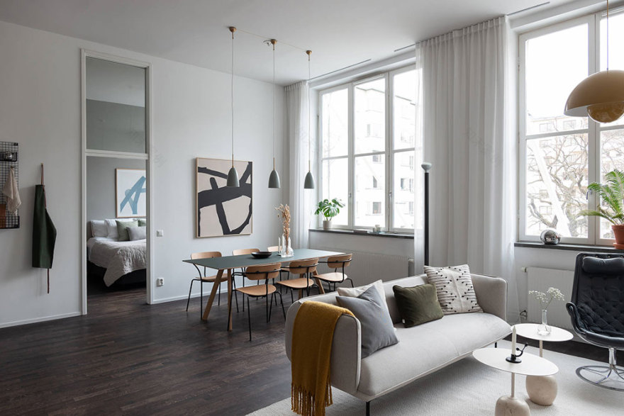 斯德哥尔摩前邮局宽敞公寓(74 平米)-1