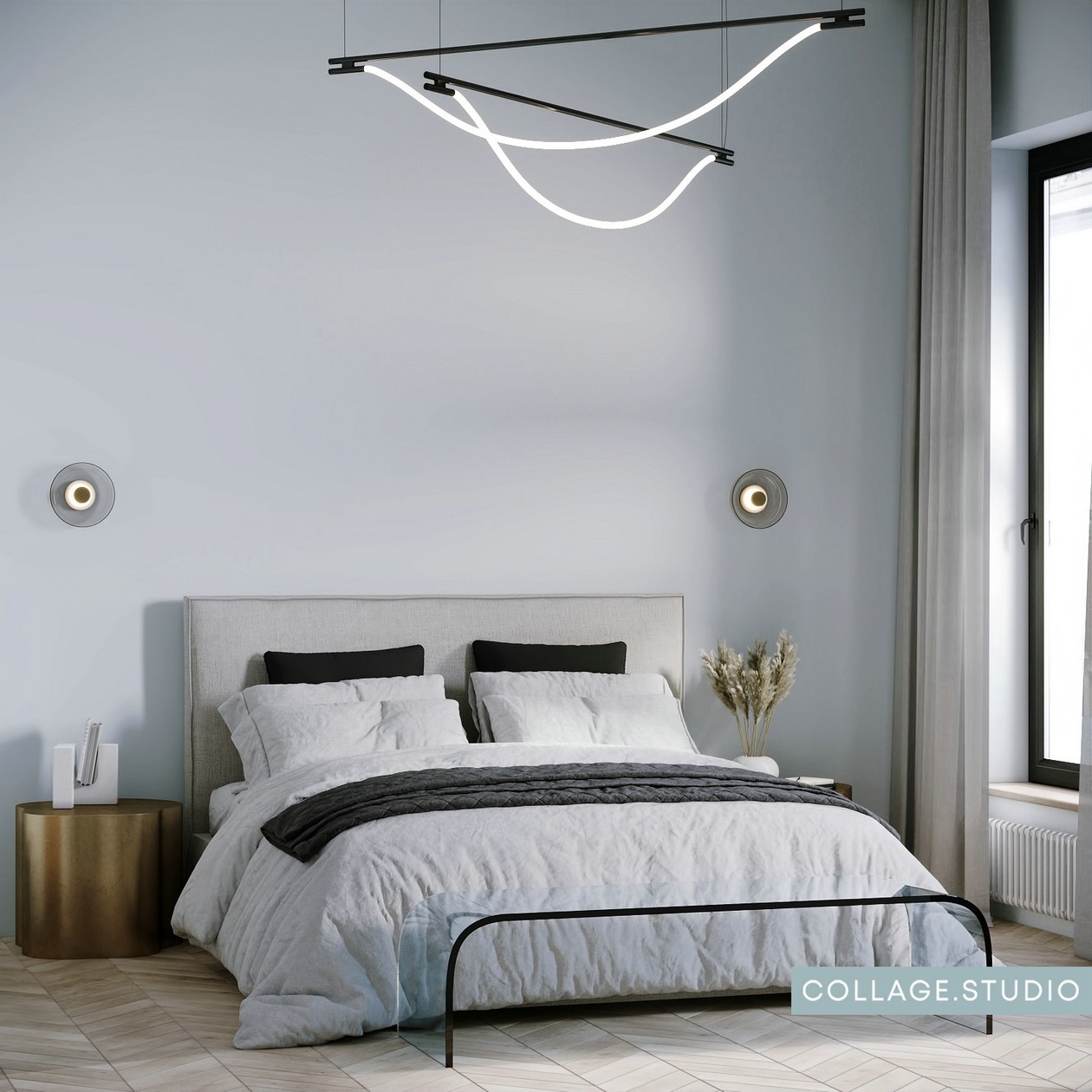 浅蓝色+木质 美的纯粹又自然。-10