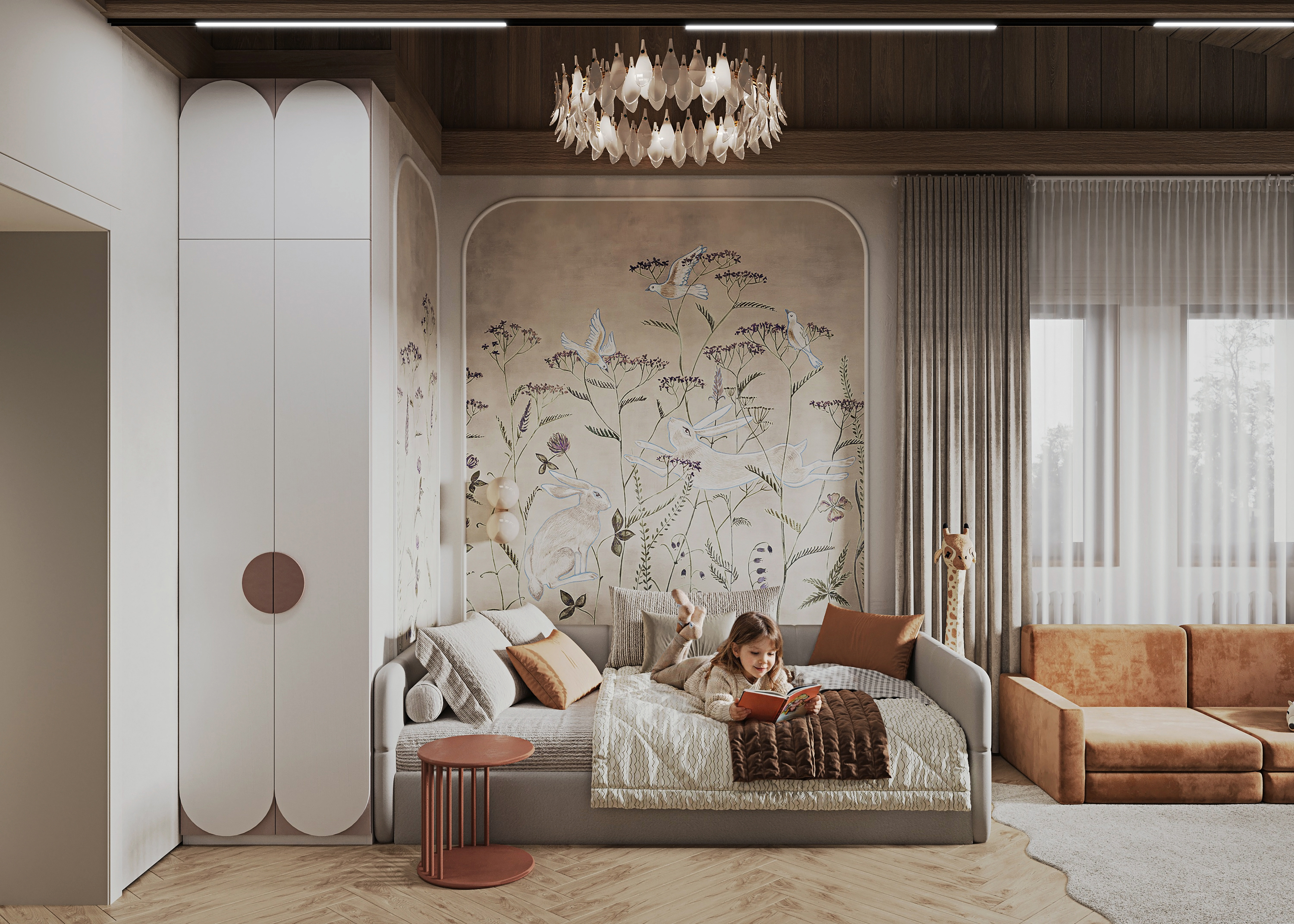 Girls Bedroom · Cottage（女孩卧室 · 小屋）丨俄罗斯新西伯利亚丨Alisa Ostapnko-1