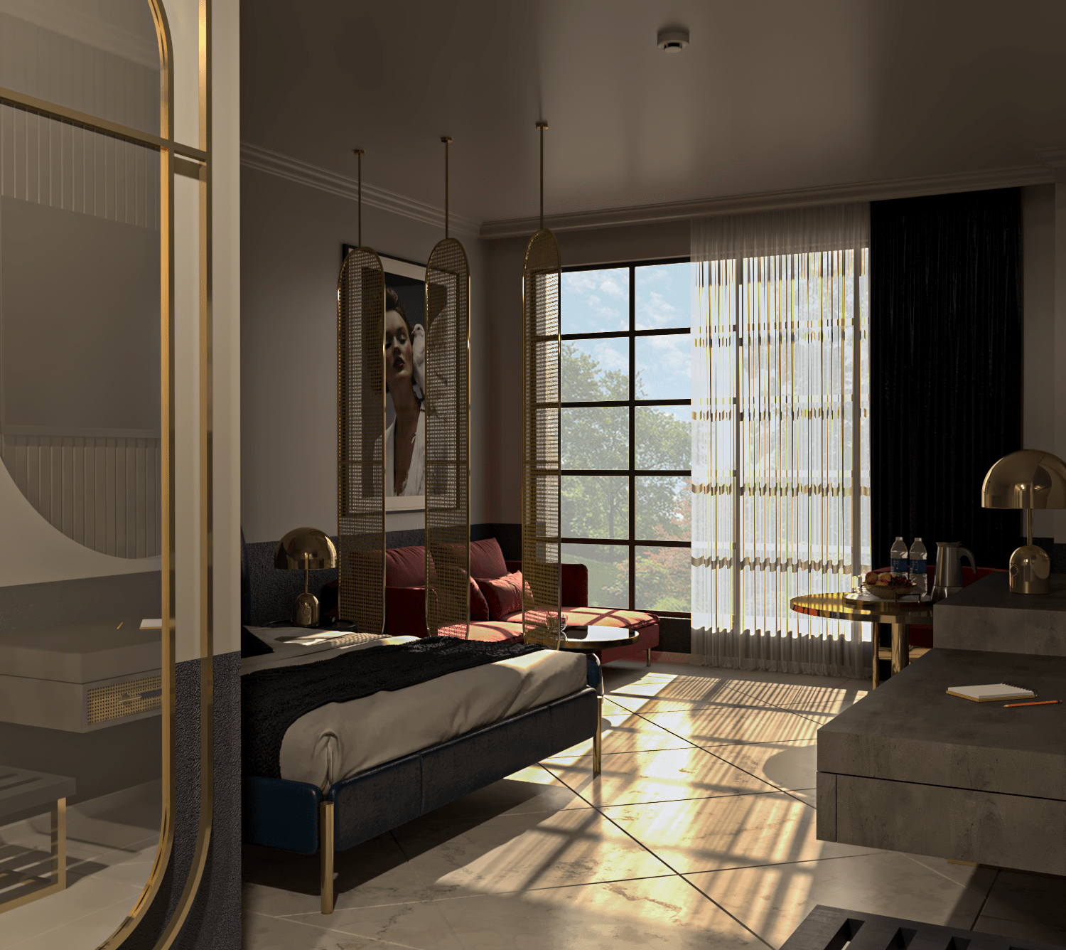 杜尔奈酒店的卧室-16