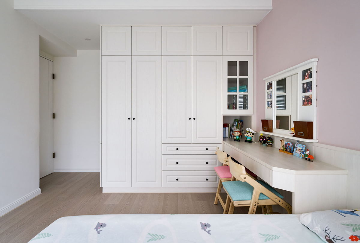 家装设计案例鉴赏——淡系紫现代乡村风家邸 -18