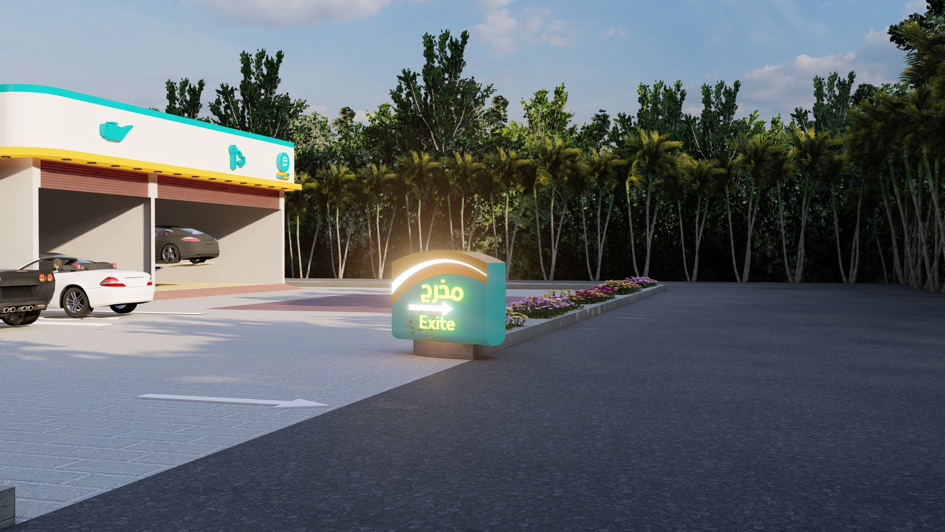 تصميم لمحطه وقود بترو اكسبريس بالسعودية-9