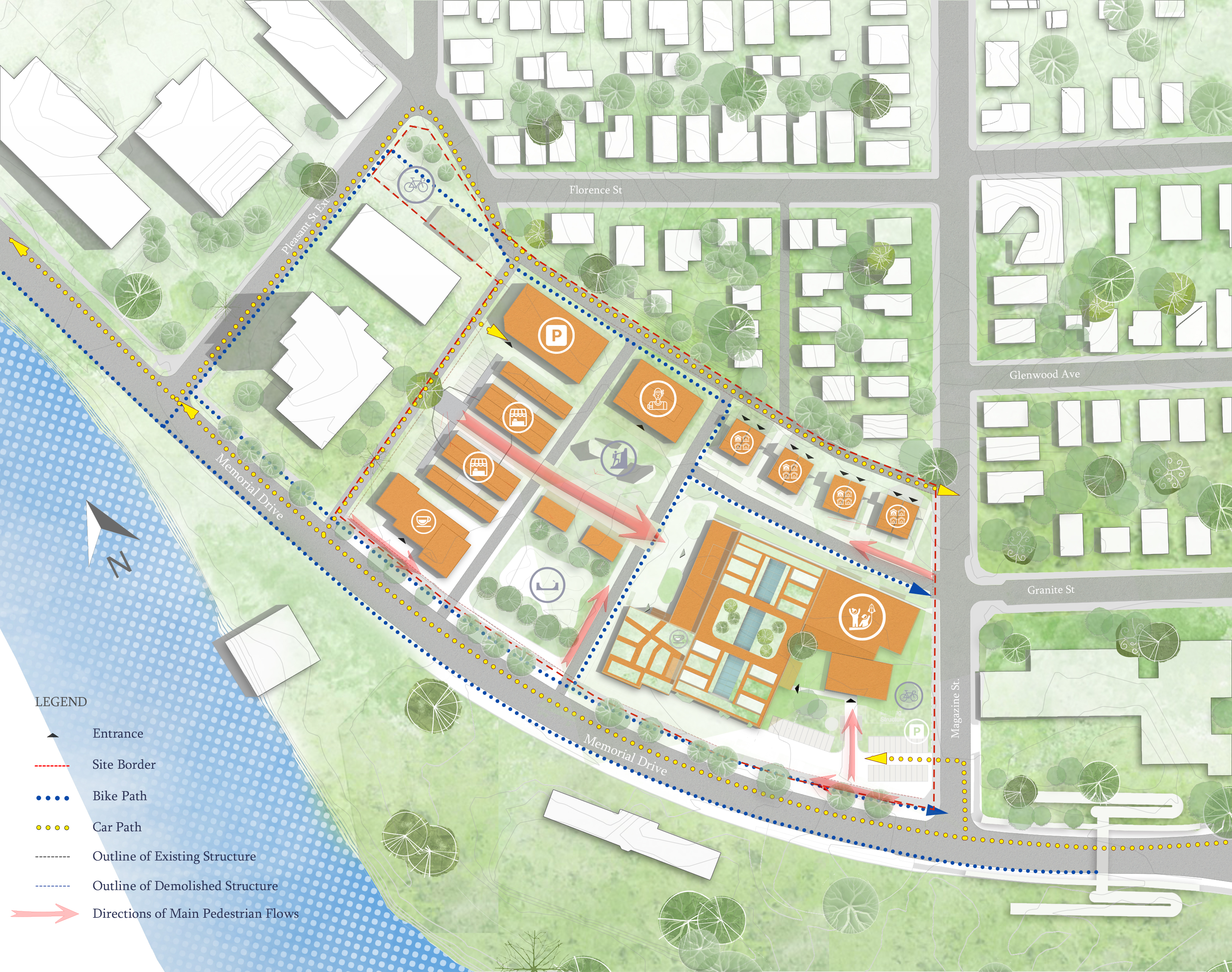 Memorial Drive 场地分析与概念方案丨美国-15