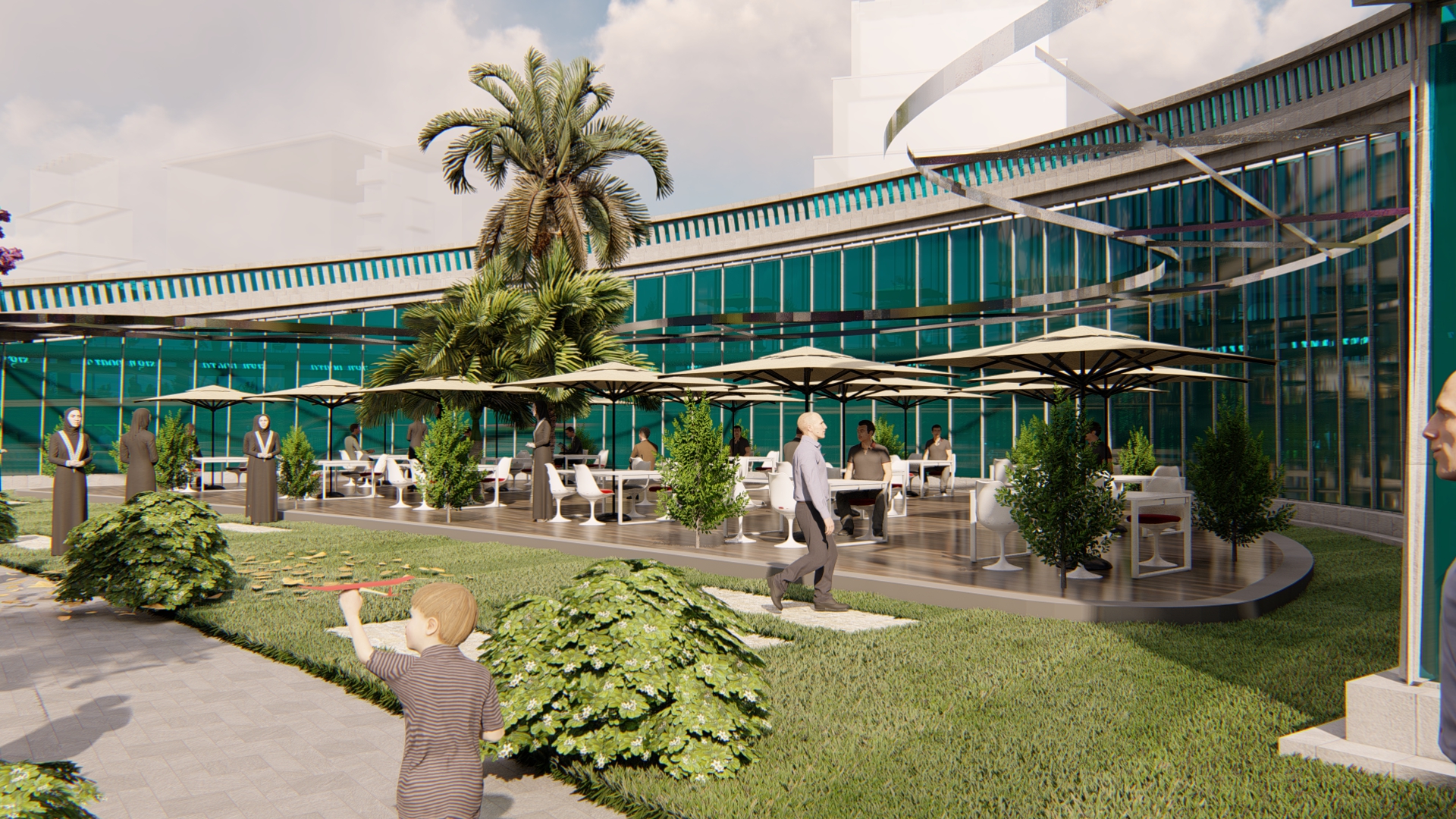 food court , shops & bank design-19