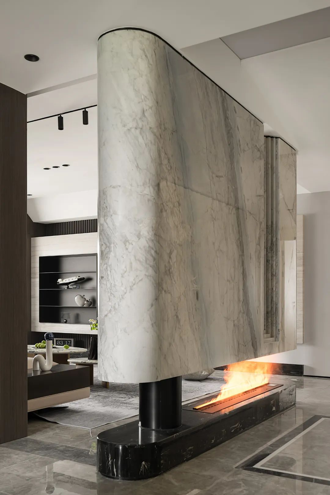 谁来了都说我家拉高了全小区颜值！180㎡大平层精装爆改，气质私宅就该这么装~-30