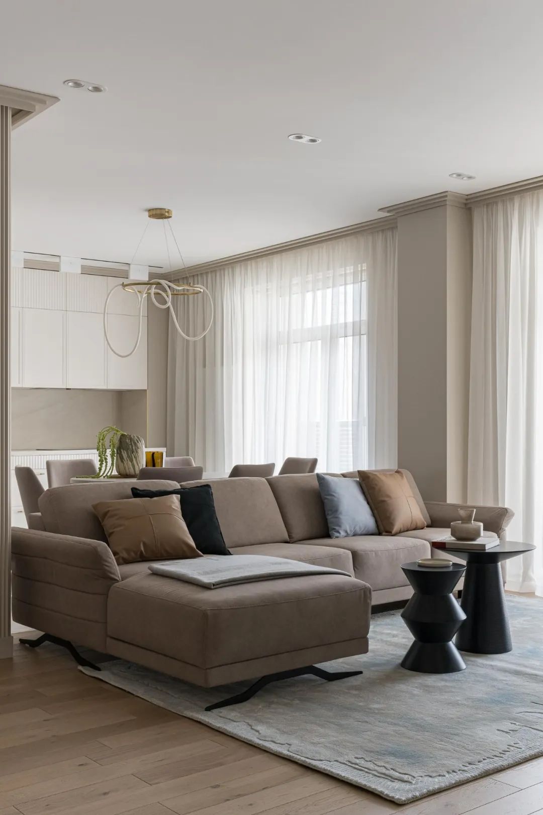 104㎡米色公寓设计丨Alina Kornya-7