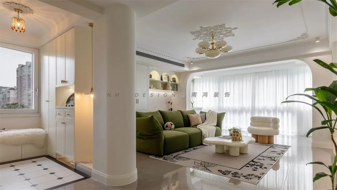 杭州府苑新村104㎡轻法式浪漫家居设计丨中国杭州丨浙江南鸿装饰-14