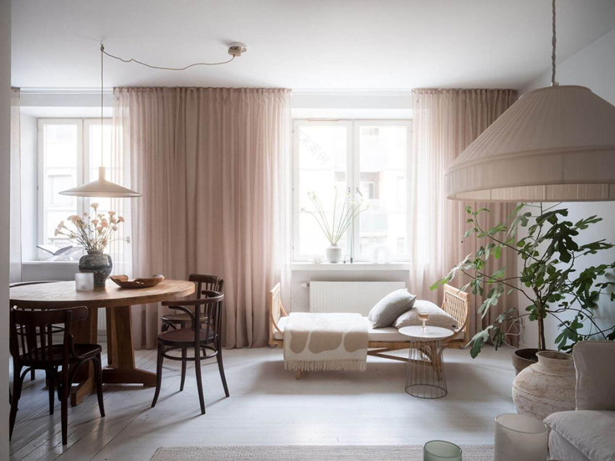 哥德堡带有女性风格的柔和斯堪的纳维亚风格家居(80 平方米)-5