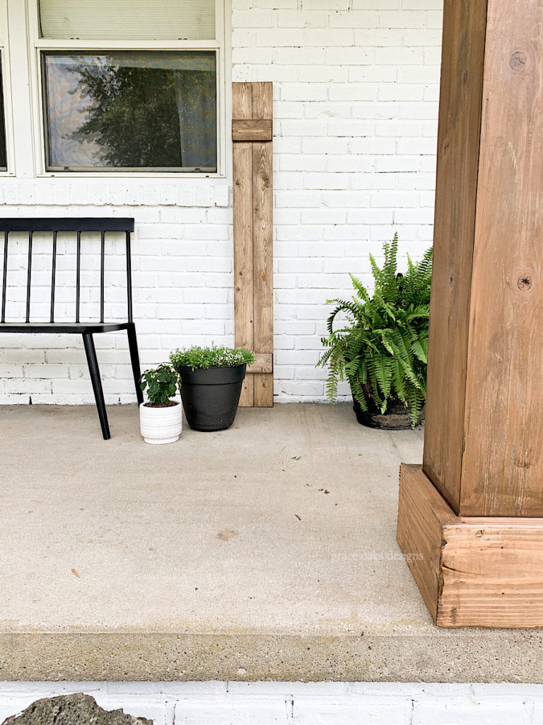 EXTERIOR REFRESH - WOOD SHUTTERS & PORCH COLUMNS | ORC WEEK 6 - Grace Oaks Designs-30