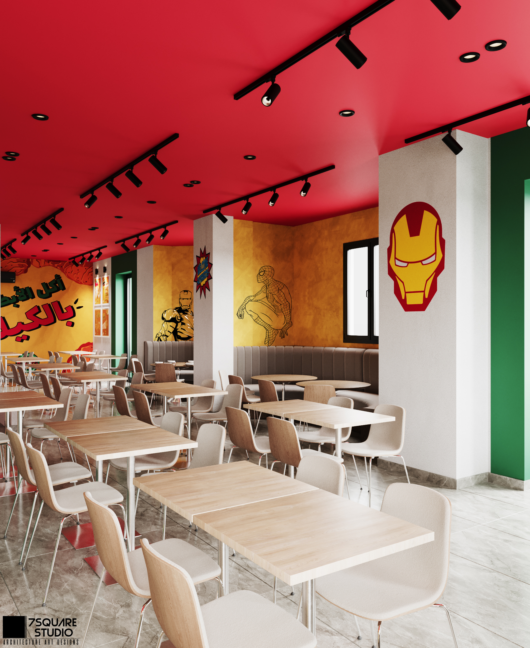 HEROS RESTAURANT 室内设计丨埃及开罗丨7 SQUARE STUDIO-14