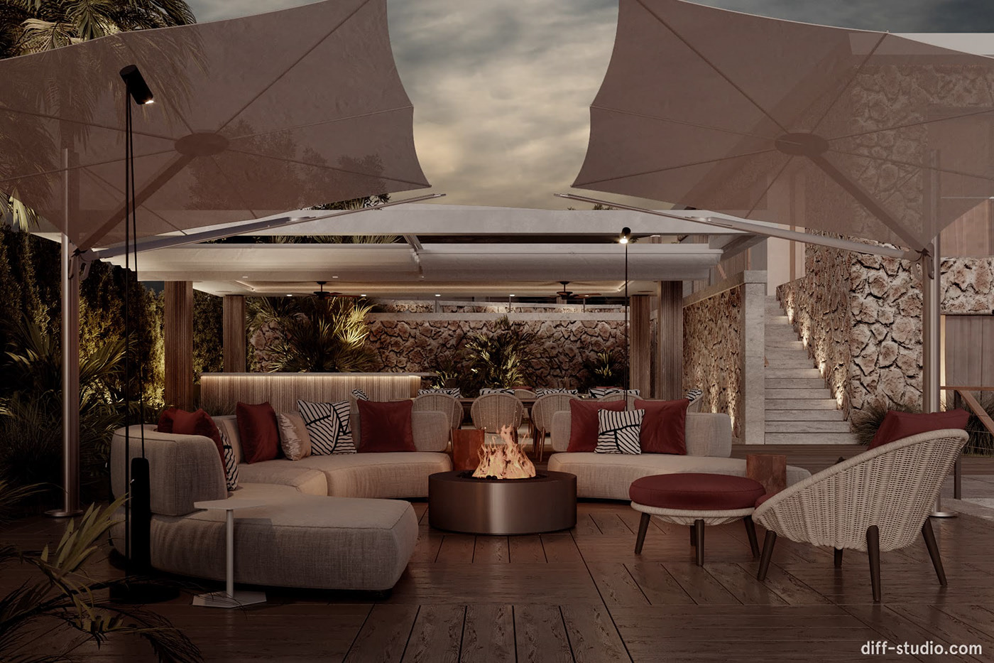 撒丁岛住宅户外花园丨意大利丨Diff-9