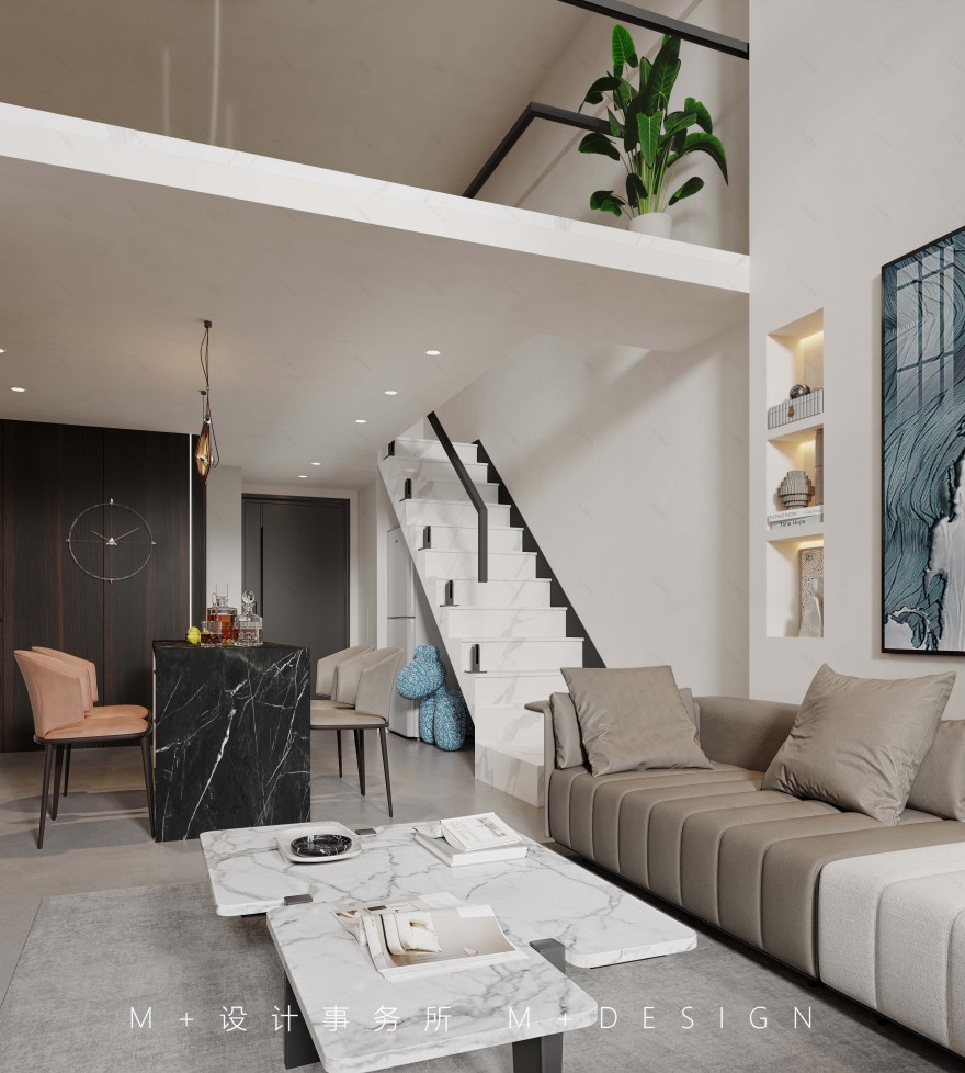 富兴时代御城意式极简风设计丨中国长沙丨长沙美加空间创意设计事务所-28