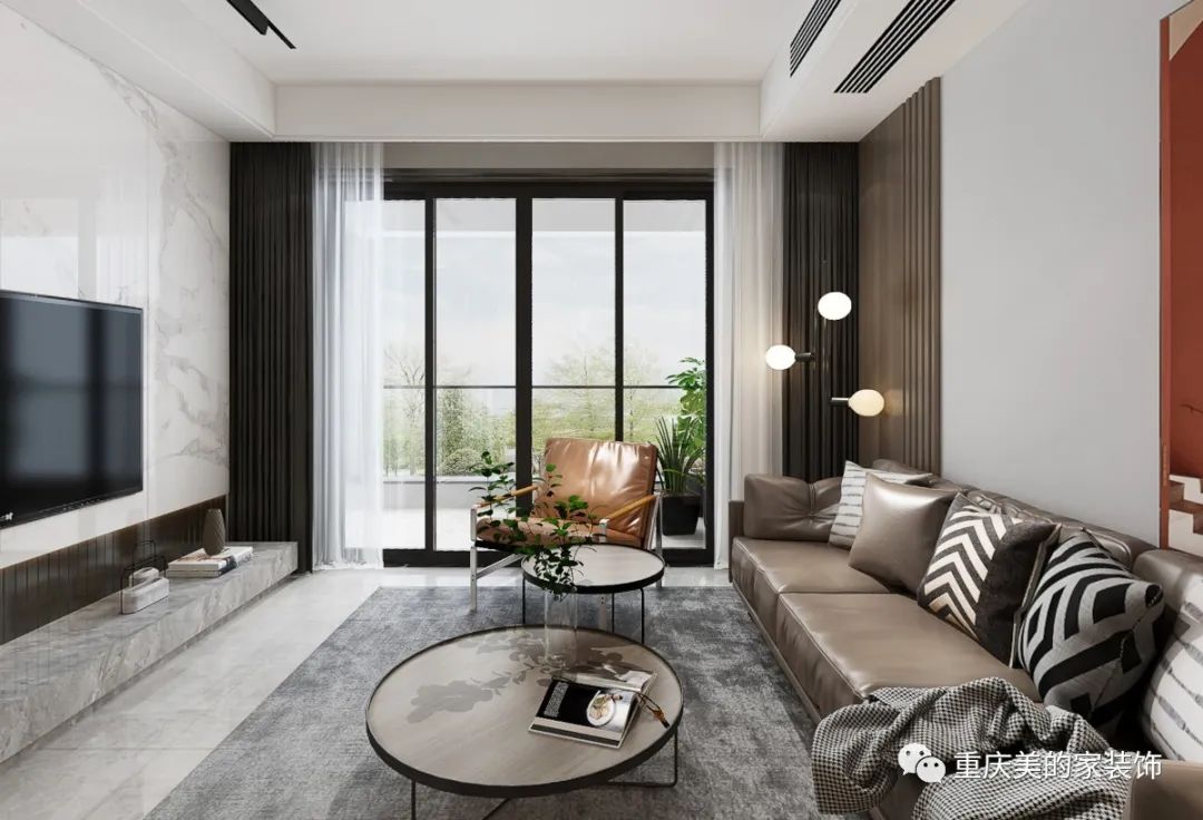 现代摩登家居,演绎高级灰与爱马仕橙的时尚碰撞-31