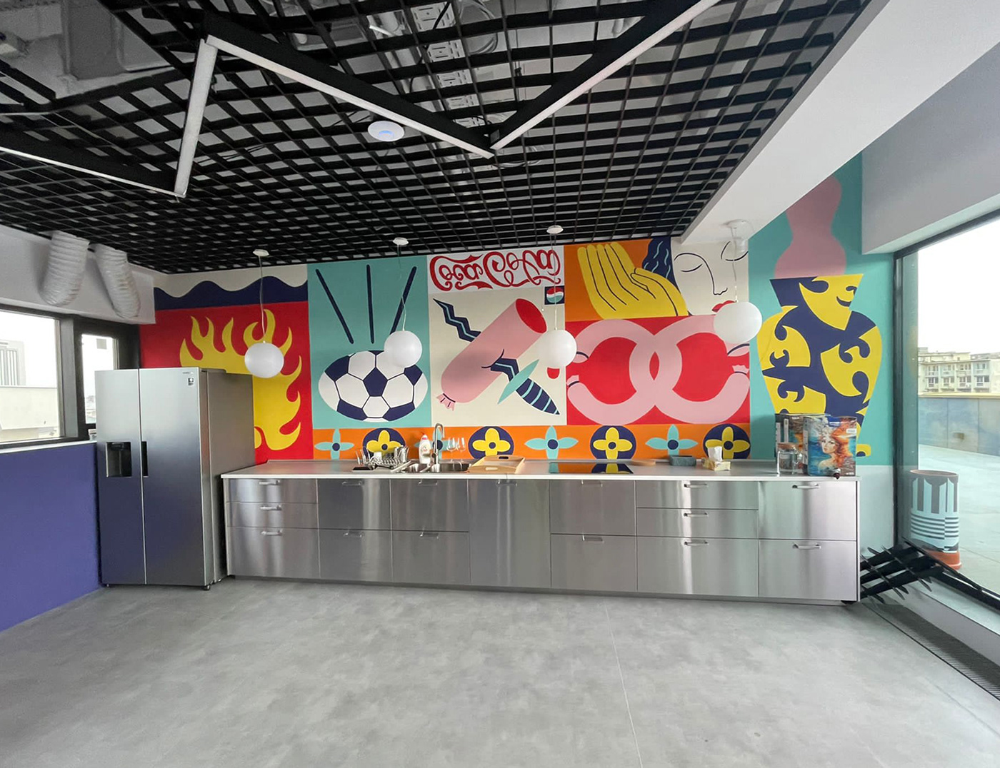 罗马尼亚 Jam Session 音乐室彩绘设计-8