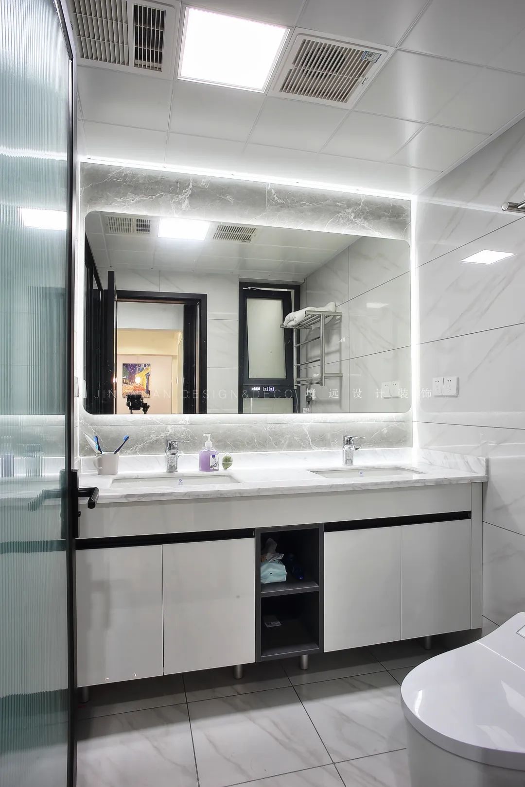 境远装饰 | 90㎡北欧轻奢婚房,冷色都市风设计-52