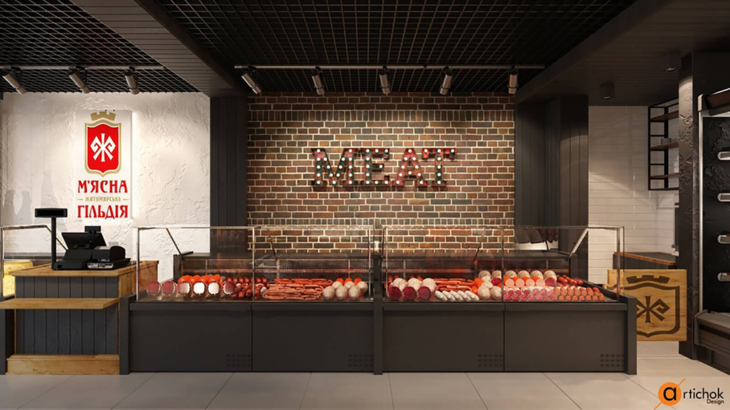 “МЯСНАЯ ГИЛЬДИЯ”品牌连锁商店新格式店丨“Artichok Design”-19