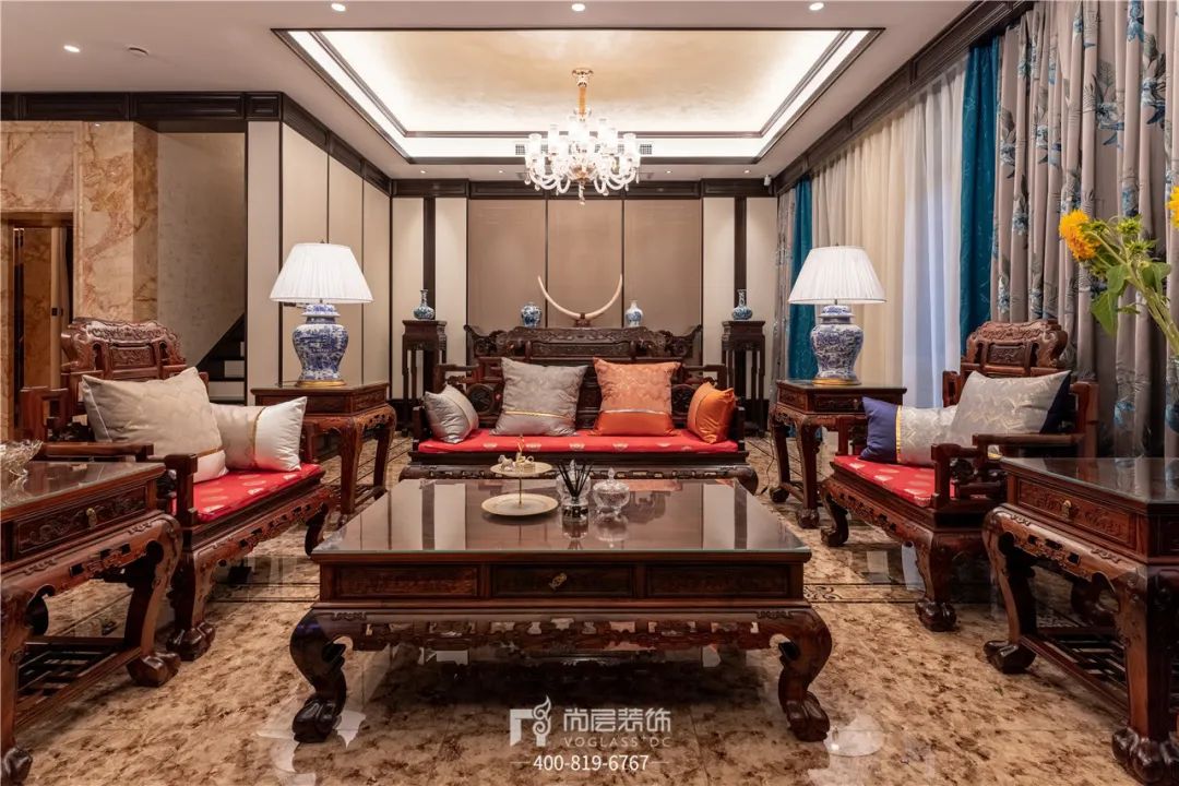 客厅不要电视，衣帽间放到地下，中式与法式混搭，我居然觉得很香...-22