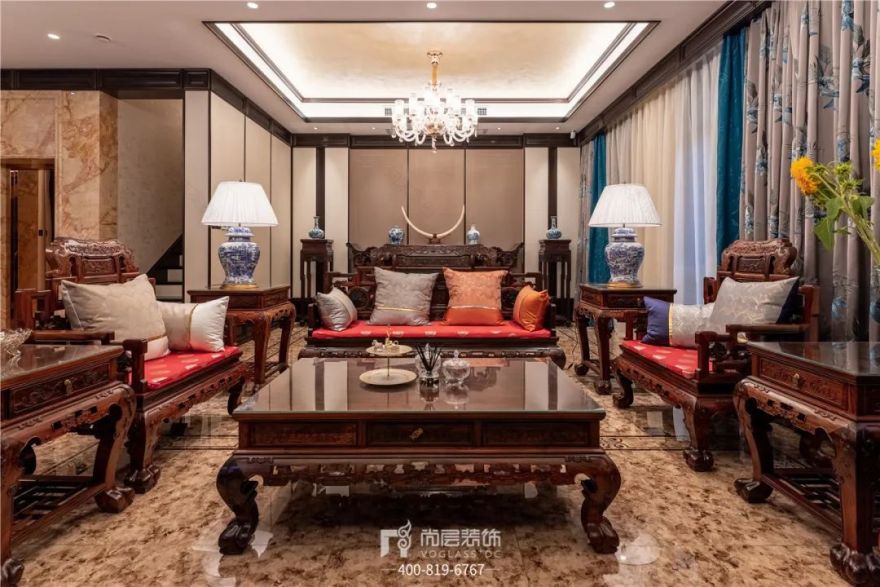 客厅不要电视,衣帽间放到地下,中式与法式混搭,我居然觉得很香...-22