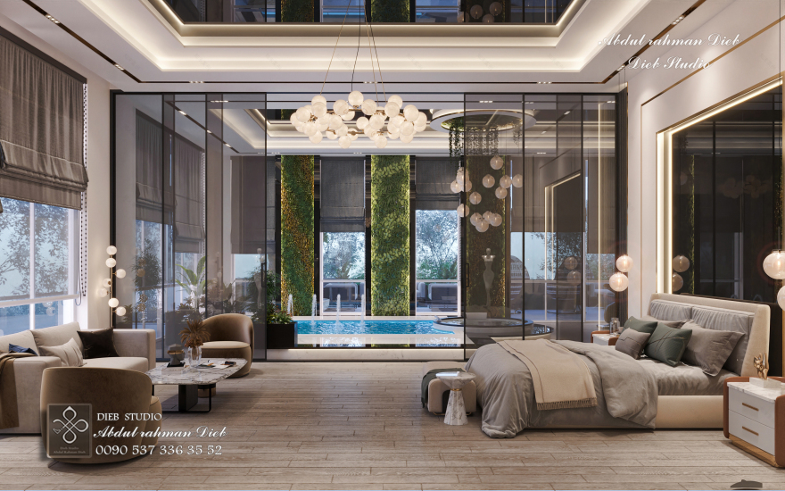 豪华卧室套房设计丨ABDULRAHMAN DIEB-7