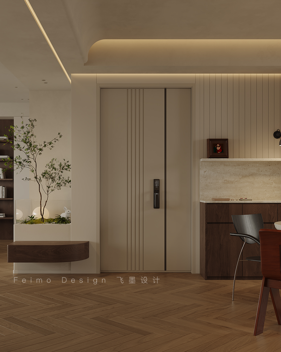 合肥150㎡中古风婚房设计丨中国合肥丨安徽飞墨设计组-16