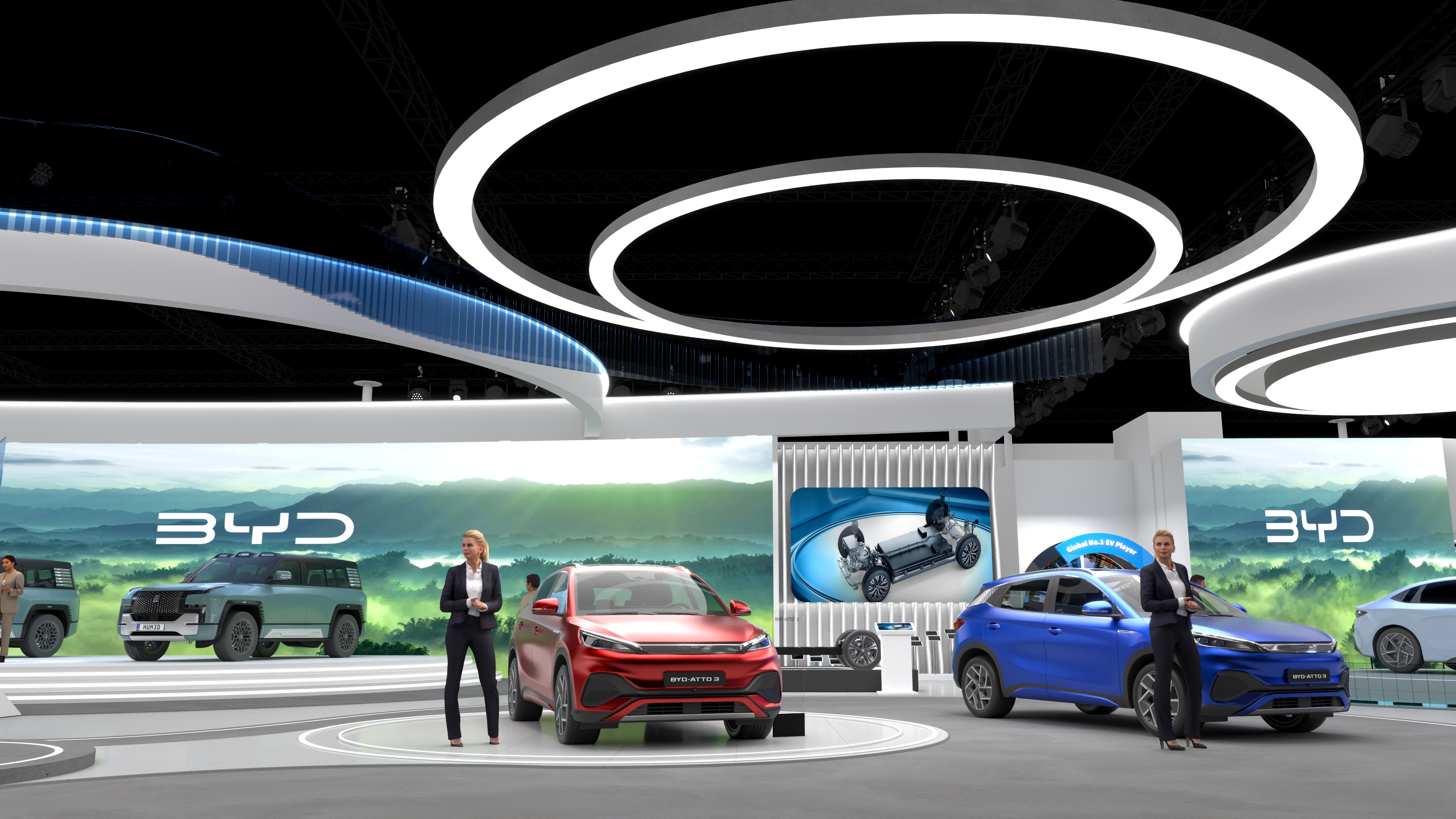 汽车展厅 BYD Stall Design (Auto Expo)-5