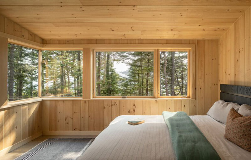 Maine 国家森林公园中的现代生态设计木屋-14