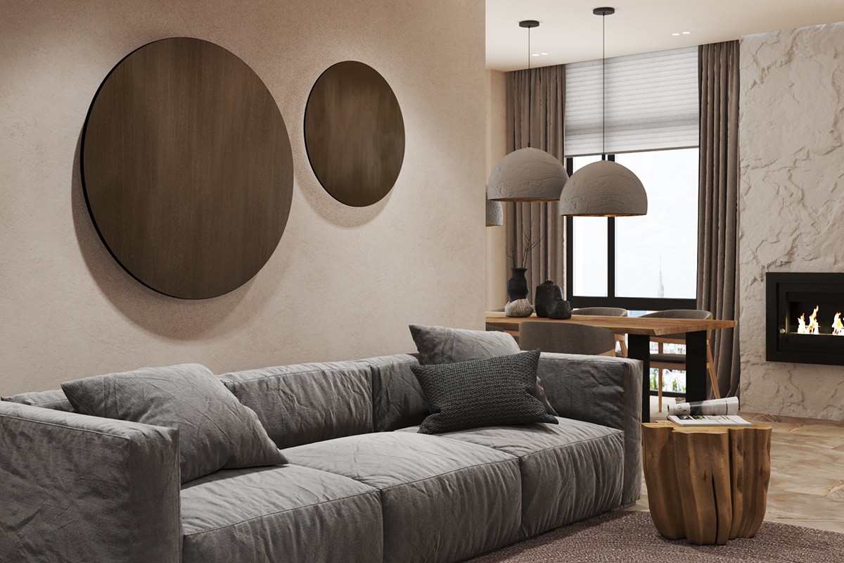 110m2空间设计--自然元素，温馨又高级！-3