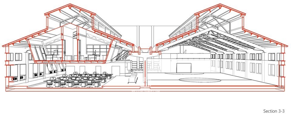 杜兹设计丨丨一艘悬浮的“战舰” – 幸福码头8号楼空间改造项目，上海-17
